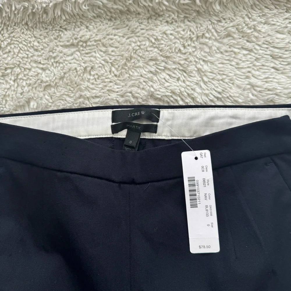 NWT J Crew Martie Navy Pant - Picture 3 of 7